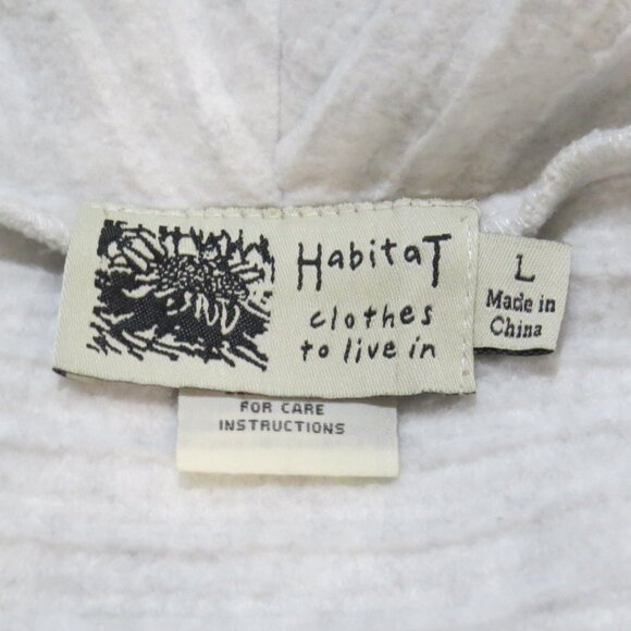 Habitat Button Front Poncho Wrap, Shawl Collar SIZE Large Gray - Picture 9 of 13